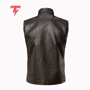Chaleco Casual de Invierno para Hombre, Elegante, con Cuello en V, Cómodo, Impermeable, con Bolsillos Decorativos de Cuero Vacuno, Servicio OEM - Product Image 2