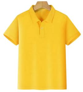 Polo de alta calidad al por mayor para niños, Camiseta lisa de algodón polivinílico de estilo informal con estampado de logotipo personalizado para escolares - Product Image 4