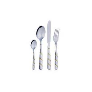 Couverts avec logo de couleur personnalisé pour les mariages et les fêtes Design simple Argent Mat Poli Argenterie en acier inoxydable - Product Image 1