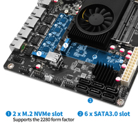 CWWK M12 N6005 NAS-Mainboard 4 x 2,5GbE i226V LAN 6 Bay 2 x M.2 NVMe DDR4 6 x SATA3.0 Homelab Mini-ITX-Mainboard