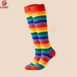 Calcetines Largos de Algodón y Elastano para Mujer, Cálidos para Otoño, de Alta Calidad, Suaves, de Secado Rápido, para Uso Diario - Product Image 1