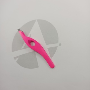 Pinzas Profesionales para Cejas de Acero Inoxidable con Punta Inclinada y Recubrimiento Rosa, Herramientas de Belleza para Maquillaje y Depilación de Cejas - Product Image 5