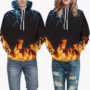 Sweat à capuche unisexe imprimé galaxie 3D hiver décontracté avec grande poche respirant coupe-vent en polyester/coton - Product Image 5