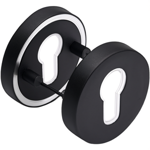 HEWI Paire de rosettes clé rondes en plastique PZ 306.23PB 90 avec écusson 90, épaisseur 10,5 mm - Product Image 3