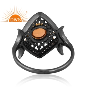 Fabrication de bijoux en argent sterling, bague en pierres précieuses naturelles avec diamant en plusieurs Tourmaline, offre spéciale, - Product Image 4