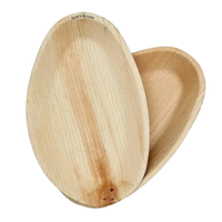 Plateau jetable en bambou Areca, robuste et écologique, 12 pouces/10 pouces, pour mariage, événement, service de salade, voyage, anniversaire, hôtel, super promotion