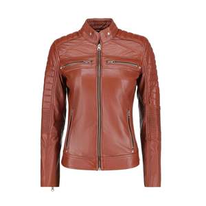 Chaquetas de cuero genuino para mujer Chaquetas de cuero de piel de oveja originales de alta calidad Diseño personalizado Chaqueta de motocicleta de Invierno para mujer - Product Image 1