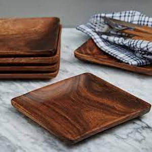 Assiettes à salade en bois en forme de coeur en bois naturel de la meilleure qualité par HHO d'Inde - Product Image 4