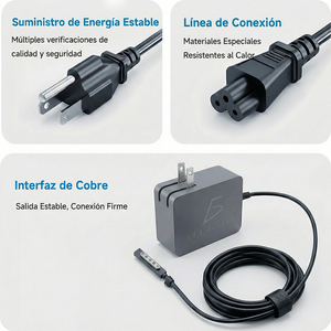 Caricabatterie 24W 12V 2A per Microsoft Surface, Alimentatore in Lega di Alluminio con Funzione PD, Uscita SCP 5V/1A, Compatibile EU/US/UK - Product Image 3