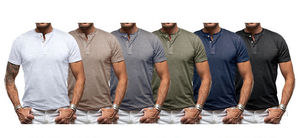 À la mode et élégant grande taille hommes Henley chemise Durable respirant tricoté coton décontracté sans col conception pour toutes les occasions - Product Image 6