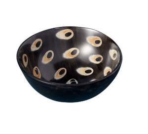 Cuenco de cuerno Natural de artesanía extensible para frutas y decoración del hogar Animal pulido y estilo religioso hecho a mano Natural - Product Image 1