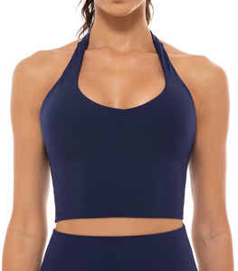 บราออกกำลังกายสำหรับผู้หญิงบราออกกำลังกายแบบไม่มีรอยต่อมีเชือกคล้องคอสำหรับใส่เล่นกีฬาโยคะของผู้หญิง - Product Image 2