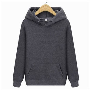 Pull-over à capuche pour hommes 100% coton personnalisé poids lourd surdimensionné uni motif solide hiver imprimé col à capuche brodé - Product Image 1