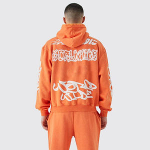 2024 venta al por mayor personalizado su propio diseño hombres chándal nuevo estilo Puff impresión hombres Slim Fit chándal para la venta - Product Image 5