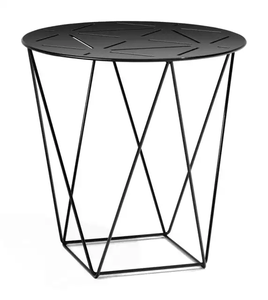 Table latérale en métal brillante, meubles de salon, chambre à coucher, fournitures d'hôtel, Table basse, thé, nouvelle collection, noir - Product Image 6
