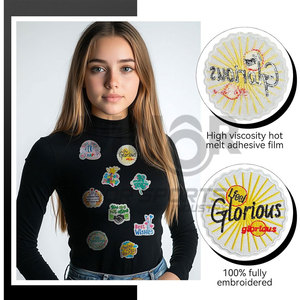 Tissu sergé phrase aléatoire patchs thermocollants appliques brodées de motivation citations positives bricolage vêtements jeans sacs - Product Image 3