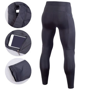 Pantalon d'entraînement de compression personnalisable pour hommes Leggings de fitness durables et respirants avec poche 100% personnalisables - Product Image 4