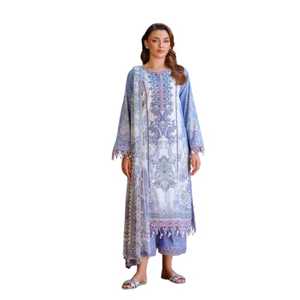 2025 última colección de seda bordada Georgette Salwar Kameez Suite inferior Dupatta para fiestas ropa india y paquistaní - Product Image 1