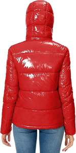 Veste d'hiver tissée respirante à capuche pour femmes Veste matelassée à fermeture éclair complète Manteau court à bulles Exportateur de confiance Qualité du fournisseur - Product Image 4