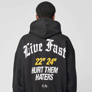 Unisex Custom Men's <b>Tech</b> Fleece Thick Hoodies 6XL Full Zip Winter Streetwear With Embroidery Logo Puff Print From Manufacturers - Product Image 3