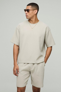 Conjuntos de pantalones cortos y camisetas de diseño más nuevo de alta calidad 100% algodón logotipo personalizado conjunto doble de gran tamaño para hombres - Product Image 4