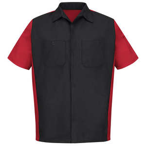 Custom Men's Short Sleeve <b>Guard</b> <b>Uniform</b> Button Down with Pockets | Industrial Shop Maintenance Shirt Logo 100% Polyester - Product Image 2