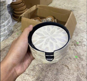 ที่รองแก้วฝังมุกหรูหรา สำหรับตกแต่งบ้านและเป็นของขวัญ - Product Image 4