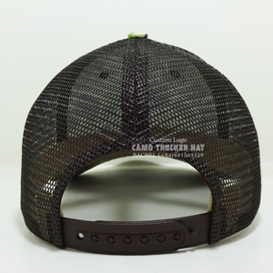 Bandeau personnalisé Camouflage camionneur chapeaux 6 panneau légèrement incurvé bord noir maille réglable Snapback pour la chasse pêche Vietnam - Product Image 6