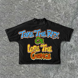 Camiseta recortada personalizada con cuello redondo y cuadrado, tela de punto de peso pesado con patrón de hombros caídos teñido liso para hombres - Product Image 1