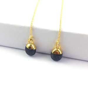 Boucles d'oreilles en pierre opale rose naturelle, Vermeil en or, en argent Sterling 925, taille de la pierre 8-10mm, boucles d'oreilles en argent 925 - Product Image 4