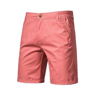 2021 nuevo verano 100% algodón sólido pantalones cortos hombres alta calidad Casual negocios Social cintura elástica hombres pantalones cortos - Product Image 5