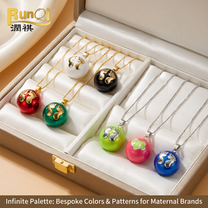 Collana Premium con Campana della Gravidanza in Ferro Placcato Argento, Bola Messicana Richiamo degli Angeli con Suono Delicato e Morbido per la Mamma - Product Image 4