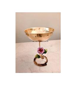 Impresionante Tazón Redondo Desechable de Metal con Acabado Brillante Único, Centro de Mesa para Servir Chocolate, Frutas, Bodas, Mesa Elegante - Product Image 1