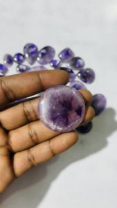 Cabochon d'améthyste naturelle de qualité AAA + multi-étoiles pierres précieuses uniques en vrac pour la fabrication de bijoux créatifs taille personnalisée - Product Image 4