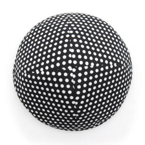 Kippa personnalisée 2025, noire et blanche à pois, en pur coton, col rond, chapeau juif, accessoire ethnique tendance - Product Image 4