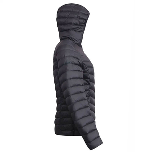 เสื้อแจ็คเก็ตพัฟเฟอร์ผู้หญิงแบบมีฮู้ดสำหรับฤดูหนาว ผลิตใหม่ ปรับแต่งลายพิมพ์ได้ตามต้องการ ผ้าถัก ระบายอากาศได้ดี ผลิตจากโพลีเอสเตอร์ 100% พร้อมซับในผ้าฝ้าย - Product Image 5