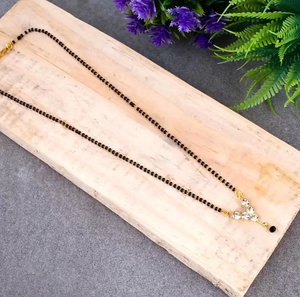 High Quality Traditional <b>Indian</b> Long Short Combo Mangalsutra Set for Women Gold Plated Fashion Jewelry - Product Image 6