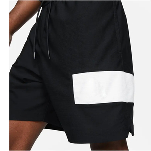 Short en maille de polyester imprimé au-dessus du genou avec logo intégral pour homme, avec cordon de serrage personnalisé, grande taille, style sportif, motif solide - Product Image 4