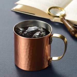 Vente en gros Tasse en cuivre 100% écologique Tasse à bière Moscow Mule 100% Matériau pur Tasses en cuivre Coffret cadeau - Product Image 1