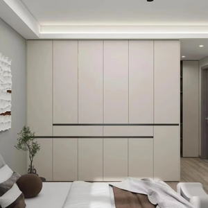 Meubles de chambre à coucher modernes et minimalistes, personnalisation complète de la maison, poignées encastrées, design autonome, armoire en bois, placards - Product Image 1