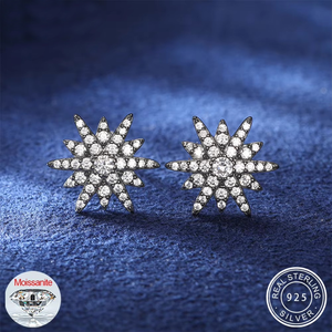 ต่างหูเพชรโมอิสรูปดาวสิบสองแฉกแบบเรียบง่ายตามสมัยนิยมสำหรับผู้หญิงเครื่องประดับเงินสเตอร์ลิง925เฉพาะบุคคล - Product Image 2