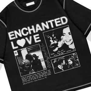 เสื้อยืดแขนยาวแบบ2-in-1สำหรับทุกเพศเสื้อยืดผ้าฝ้ายขนาดใหญ่ออกแบบได้สองชั้นแบบกำหนดเองสำหรับผู้ชาย - Product Image 3