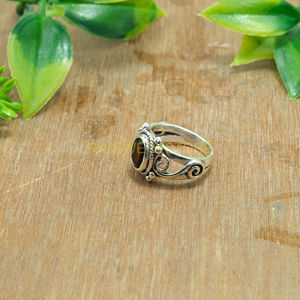 แหวนโกเมนสีแดงคุณภาพสูง แหวนเงินแท้ 925 แหวนดีไซน์แฮนด์เมด แหวนพลอย แหวนเครื่องประดับโกเมน ของขวัญคริสต์มาส - Product Image 2