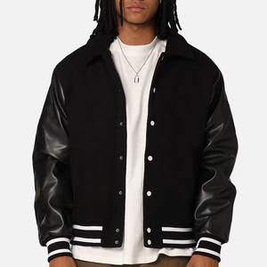 Chaqueta de Béisbol Vintage Personalizable para Hombre, Precio de Fábrica, 100% Algodón, Tela de Felpa, Chaqueta Universitaria Masculina - Product Image 1