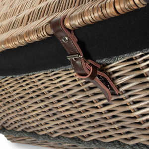 Antique Washed 72cm Rope Handled Picnic Basket Elegant Picnic <b>Bags</b> for Outdoor Adventures - Product Image 1