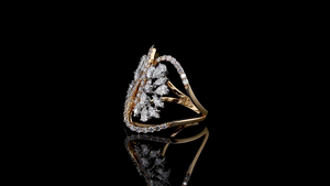 แหวนเพชรทรงมาร์ควิสและทรงลูกแพร์ขนาดใหญ่ ผลิตในห้องปฏิบัติการ |   แหวนหรูหราสำหรับงานปาร์ตี้ |   ของขวัญที่สมบูรณ์แบบสำหรับโอกาสพิเศษ - Product Image 2