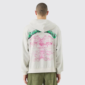 Sudadera con capucha de lana ligera con estampado personalizado de fábrica 2025 para Hombres estilo Hip Hop de gran tamaño personalizado de talla grande Anti-Shrink - Product Image 2