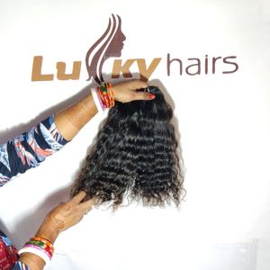 Extensions de cheveux humains vierges naturels indiens de temple Remy, cuticules alignées, 100% cheveux humains, vague profonde, vague lâche - Product Image 6