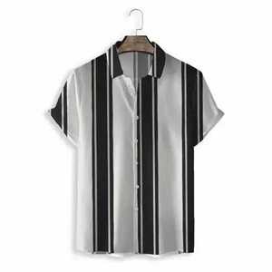 Camisetas de manga corta con botones para hombre, camisetas ajustadas, el mejor diseño para niños, sublimación completa, a rayas, último diseño - Product Image 5