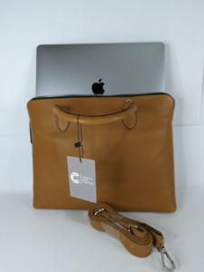 ¡Lo más vendido, bandolera marrón de cuero puro para ordenador portátil, eslingas de hombro, nuevo diseño elegante para iPad y ordenador portátil, exclusivo en línea! - Product Image 5